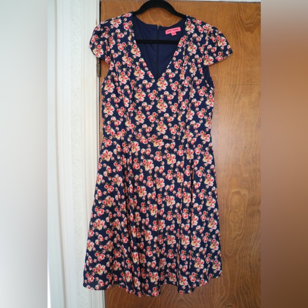 Betsey Johnson Navy Floral Dress